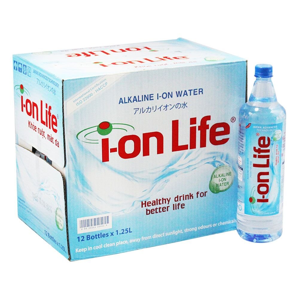 Thùng 12 chai nước Ion Life 1.25L