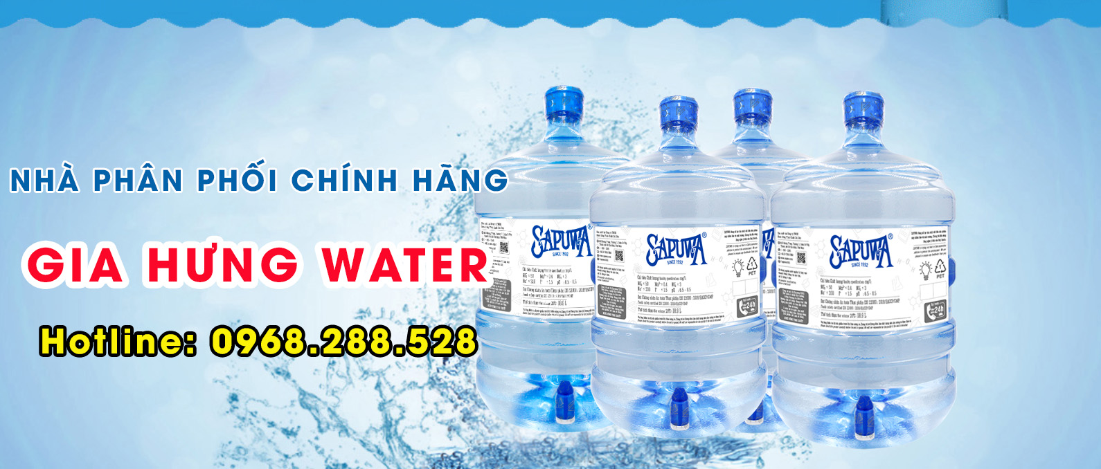 Đại lý nước uống Sapuwa chính hãng - Gia Hưng Water