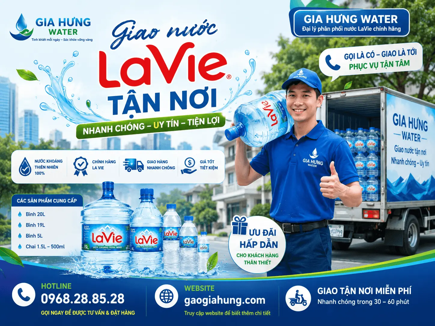 Đại lý nước LaVie chính hãng tại TPHCM - Gia Hưng Water