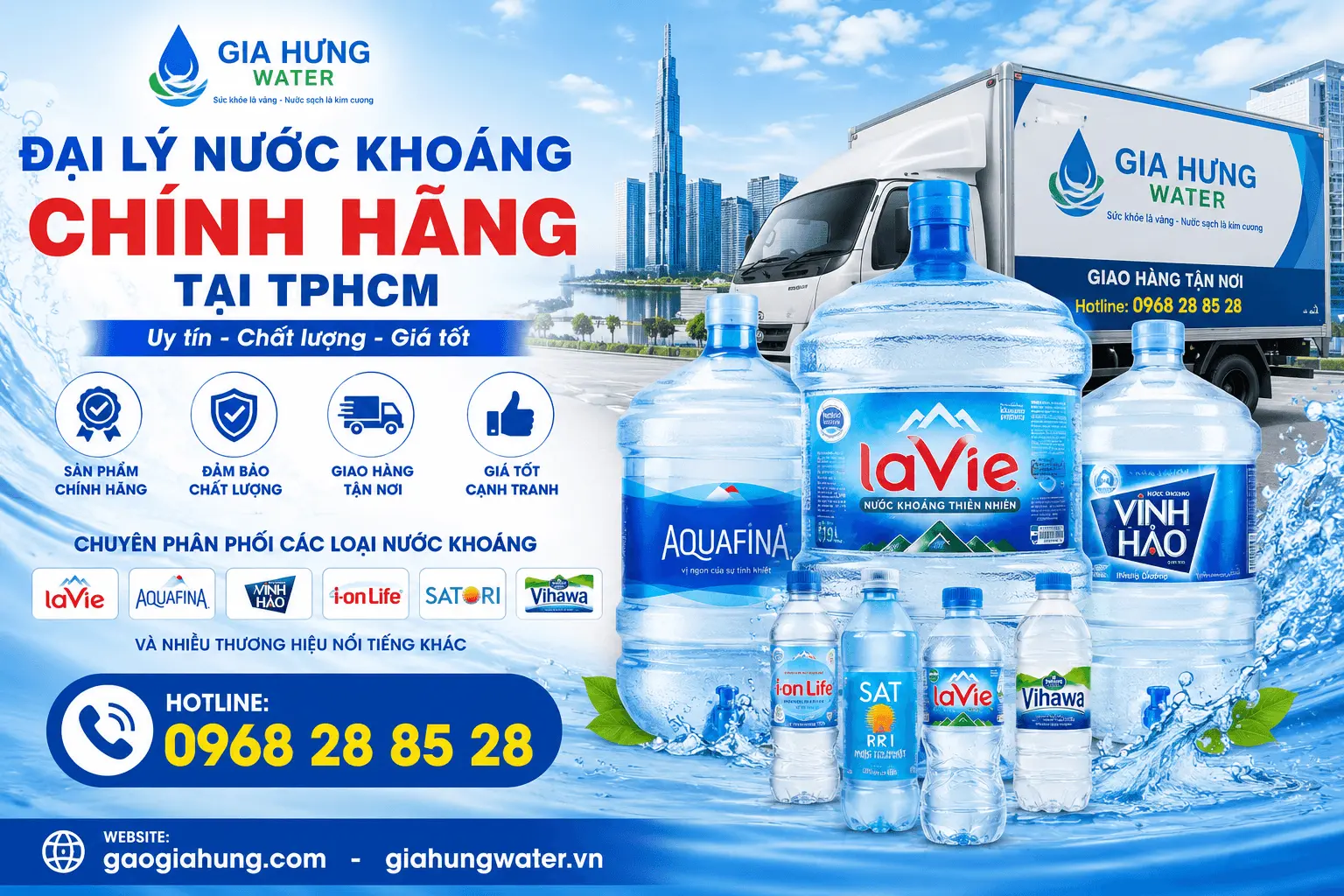 Gia Hưng Water – Đại Lý Nước Khoáng Gò Vấp Gần Đây, Giao Nhanh, Tư Vấn Tận Tình
