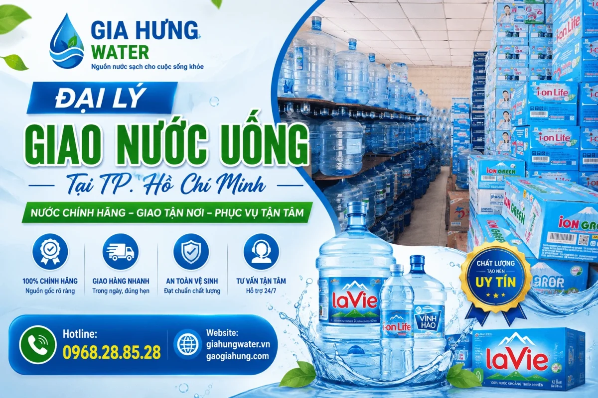 Đại lý nước uống tphcm gần đây - Gia Hưng Water