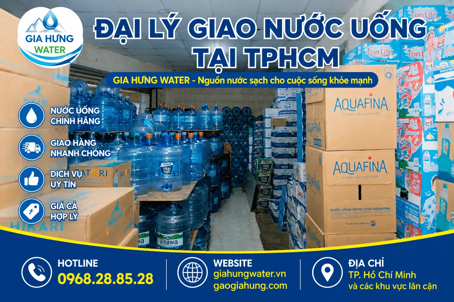 Đại lý nước uống tphcm gần đây - Gia Hưng Water