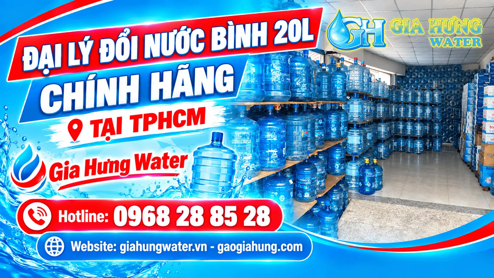 Đại lý đổi nước, giao nước uống tại TPHCM - Gia Hưng Water